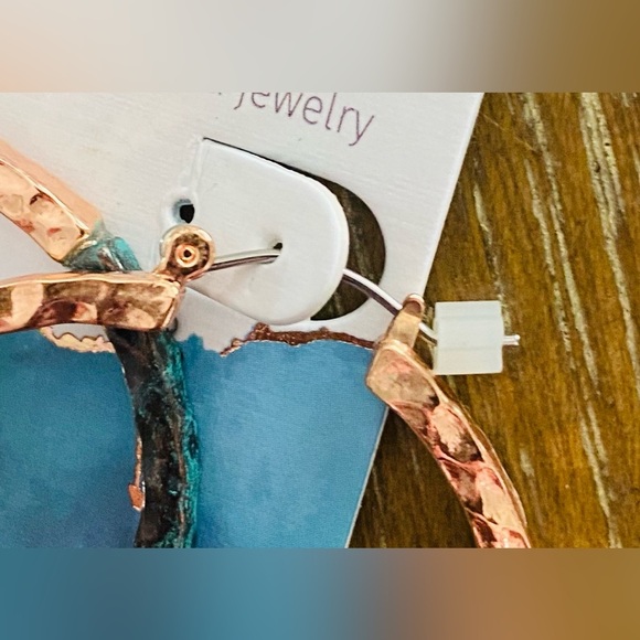 Ember Patina Hoop Earrings - Picture 4 of 5